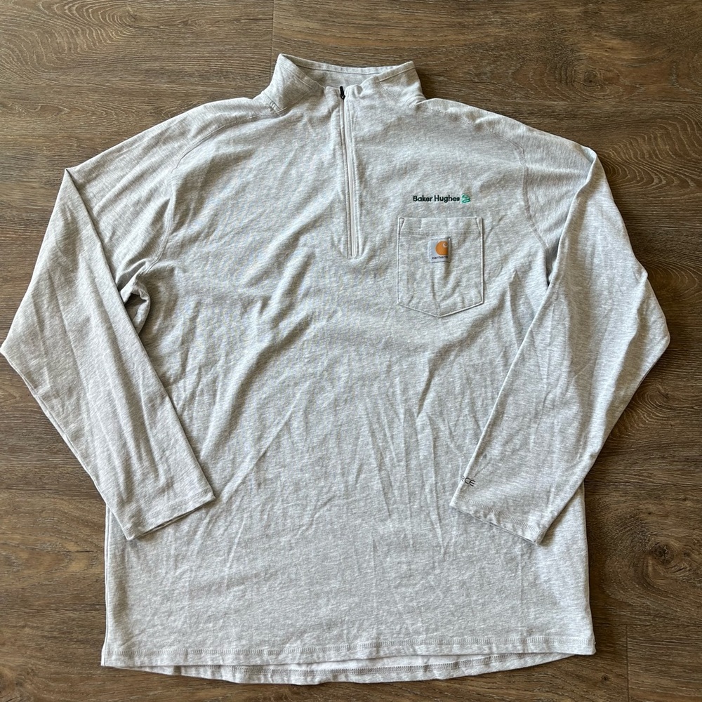 Carhartt Grey 1/4 Zip Up Jacket XL 23.5x30